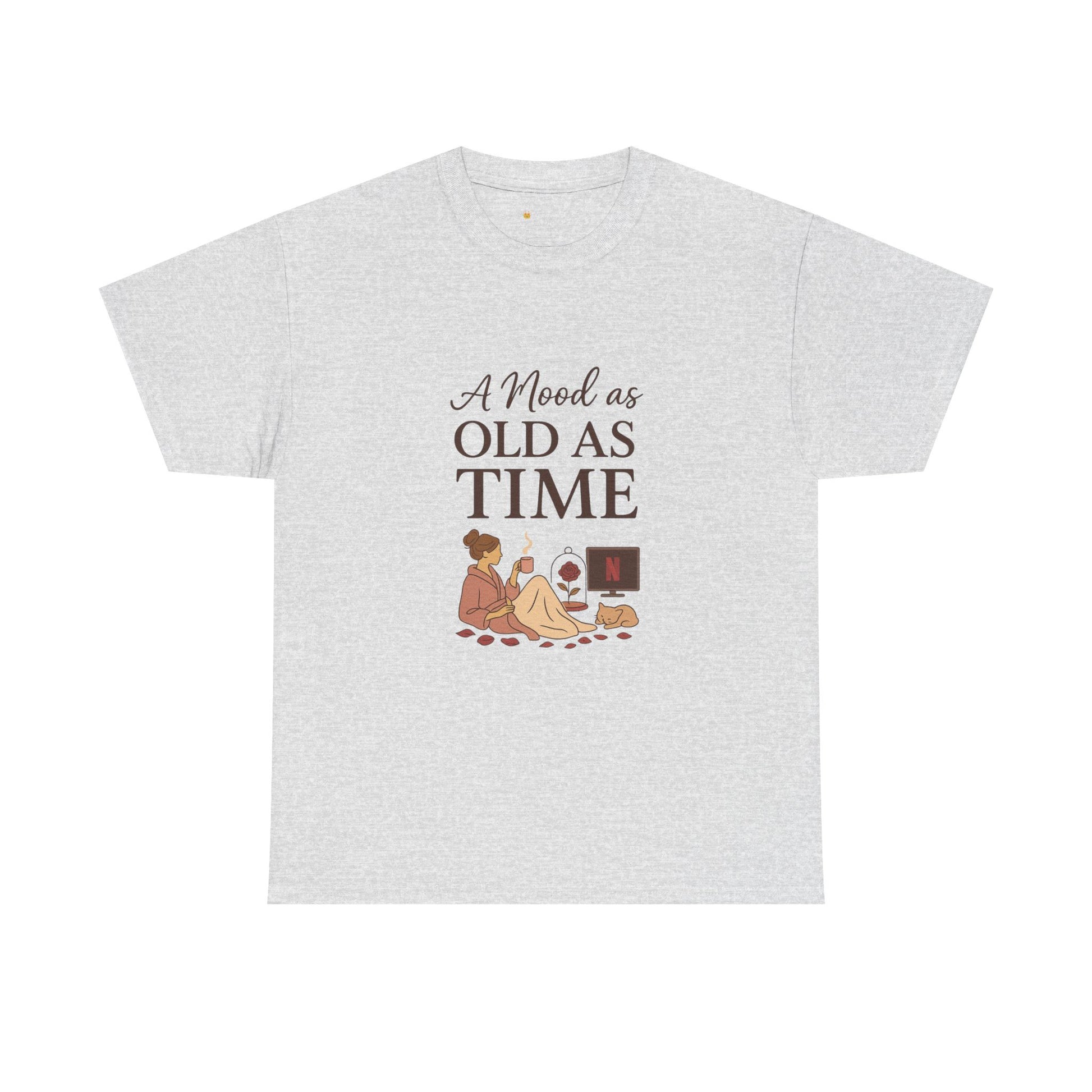 A Mood as Old As Time Tee – Cozy Netflix Shirt, Cat Lover Gift, Unisex Relaxed Fit, Comfort Cotton T-Shirt, Chill Vibes Graphic